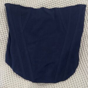 White Fox Boutique Navy Corset Top
